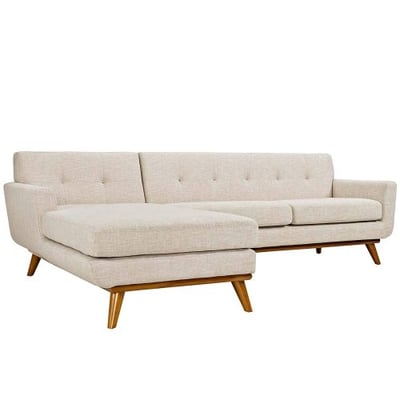 Modway EEI-2068-BEI-SET Engage, Left-Facing Sectional Sofa, Beige