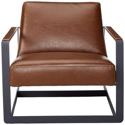 Modway Seg Bonded Leather Reception Chair, Brown
