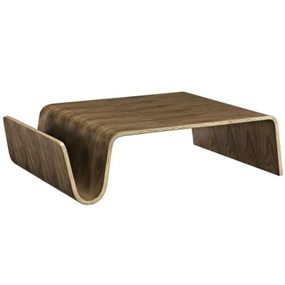 Modway Polaris Wood Coffee Table, Walnut