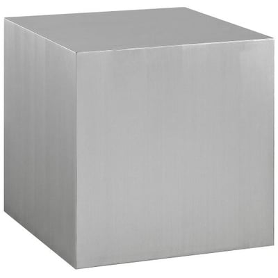 Modway Cast Stainless Steel Side Table, Silver