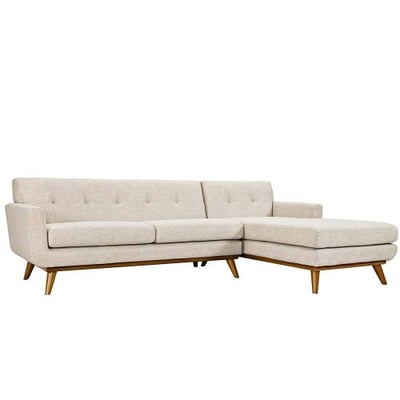 Modway EEI-2119-BEI-SET Engage, Right-Facing Sectional Sofa, Beige