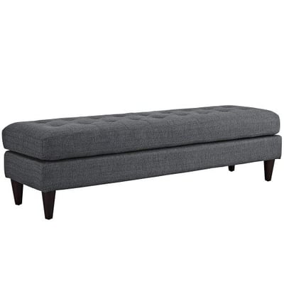 Modway Empress Mid-Century Modern Upholstered Fabric Large Bench, 71