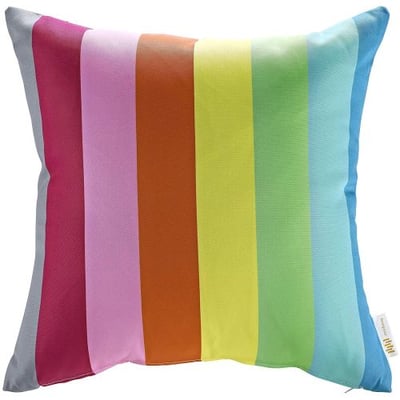 Modway Outdoor Patio Pillow, Rainbow