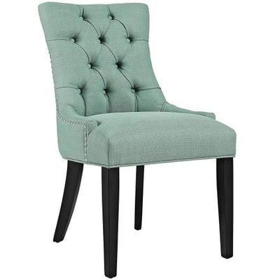 Modway Regent Modern Elegant Button-Tufted Upholstered Fabric Dining Side Chair With Nailhead Trim in Laguna