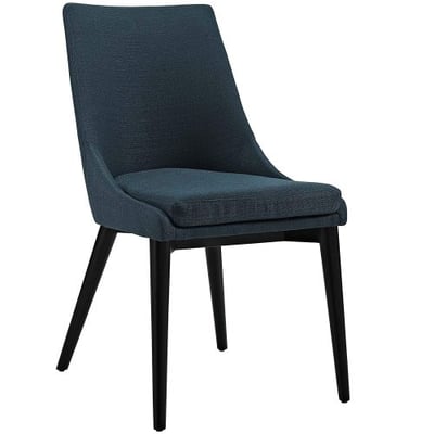 Modway Viscount Fabric Upholstered Dining Side Chair in Azure