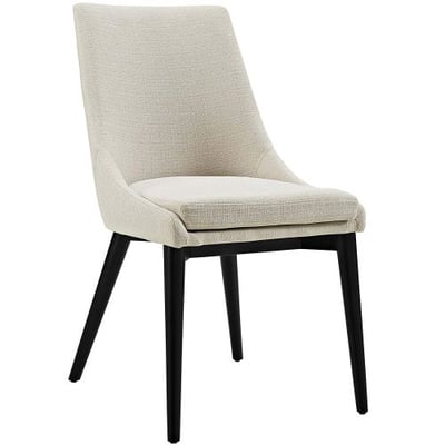 Modway Viscount Mid-Century Modern Upholstered Fabric Dining Chair In Beige