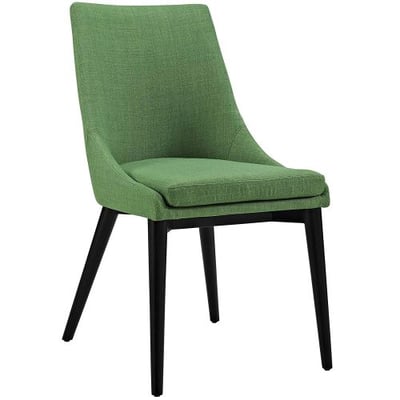 Modway Viscount Mid-Century Modern Upholstered Fabric Dining Chair In Kelly Green