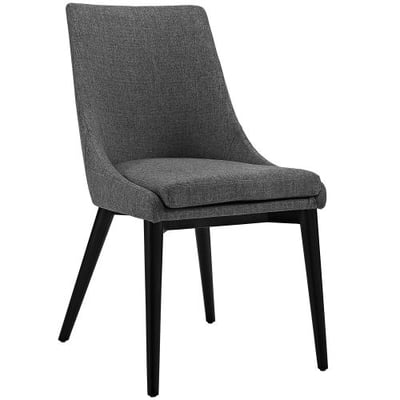 Modway Viscount Mid-Century Modern Upholstered Fabric Dining Chair In Gray