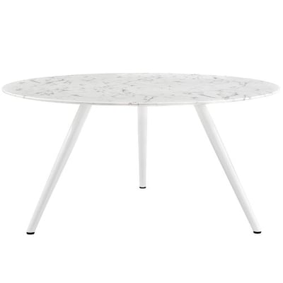 Modway Lippa Artificial Marble Dining Table with Tripod Base, 60