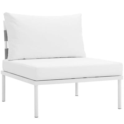 Modway Harmony Outdoor Patio Armless Chair in White White