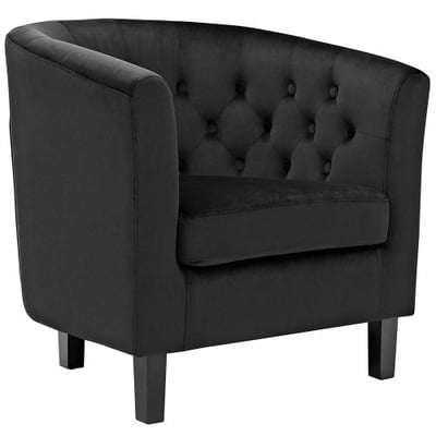 Modway EEI-2613-BLK Prospect Upholstered Velvet Contemporary Modern Accent Arm Chair Black