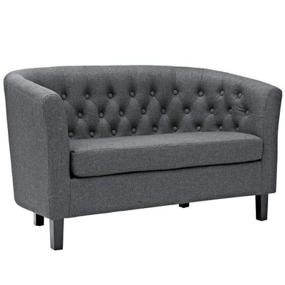 Modway Prospect Upholstered Contemporary Modern Loveseat In Gray