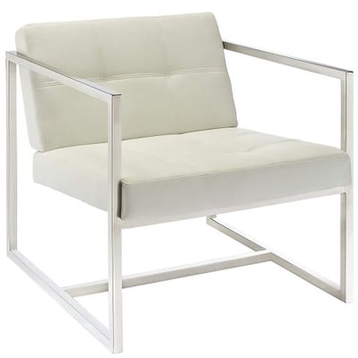 Modway Hover Modern Reception Chair, White
