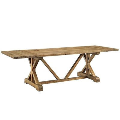 Modway EEI-2651-BRN-SET Den Wood Dining Table, Brown
