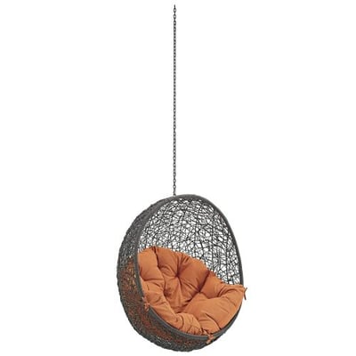 Modway Hide Outdoor Patio Swing Chair Without Stand, Gray Orange