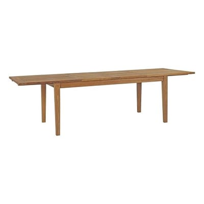 Modway Marina Teak Wood Outdoor Patio Extendable Dining Table in Natural