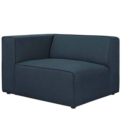 Modway Mingle Polyester Upholstered Generously Padded Left-Arm Chair, Blue Fabric