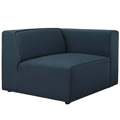 Modway Mingle Polyester Upholstered Generously Padded Right-Arm Chair, Blue Fabric