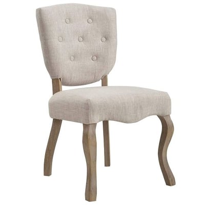 Modway EEI-2878-BEI Array Vintage French Upholstered Dining Side Chair, Beige