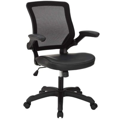 Modway Veer Vinyl Office Chair, Black Color