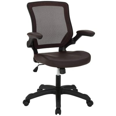Modway Veer Office Chair with Mesh Back and Mesh Seat With Flip-Up Arms - Ergonomic Desk And Computer Chair