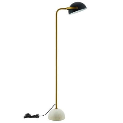 Modway EEI-2945 Convey Contemporary Modern Metal Shade Marble Base, Floor Lamp, Yellow