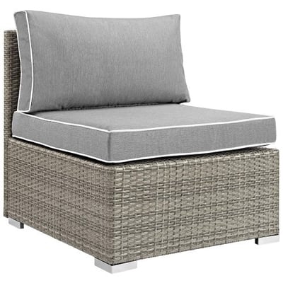 Modway EEI-2958-LGR-GRY Repose Outdoor Patio, Armless Chair, Light Grey