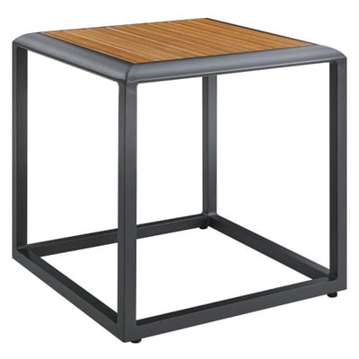 Stance Outdoor Patio Aluminum Side Table, Gray Natural