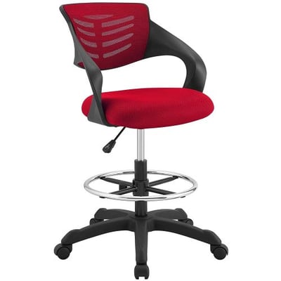 Modway EEI-3040-RED Thrive Mesh Drafting Chair, Red