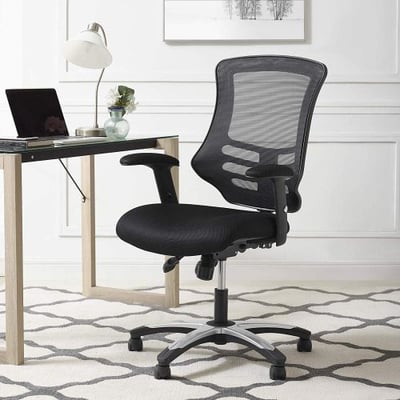 Modway EEI-3042-BLK Calibrate Mesh Adjustable Swivel Ergonomic Office Chair in Black