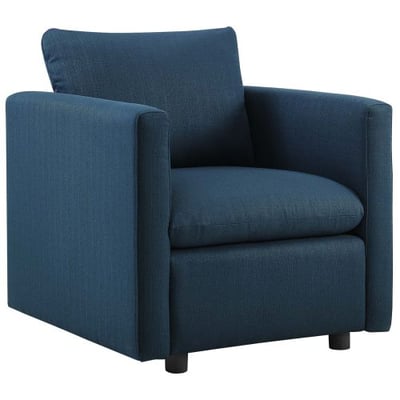 Modway Activate Contemporary Modern Fabric Upholstered Accent Lounge Armchair In Azure