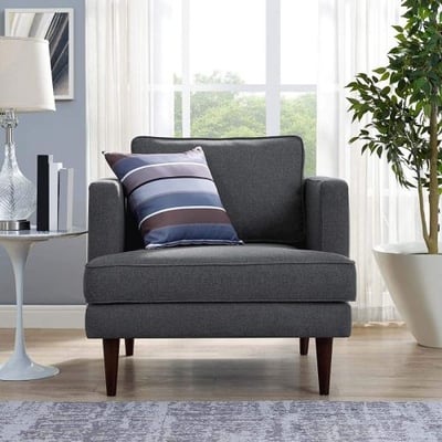 Modway Agile Upholstered Fabric Armchair, Gray