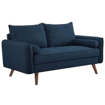 Modway Revive Upholstered Fabric Loveseat, Azure