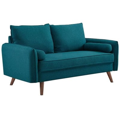 Modway Revive Upholstered Fabric Loveseat, Teal