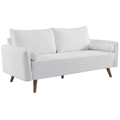 Modway Revive Upholstered Fabric Sofa, White