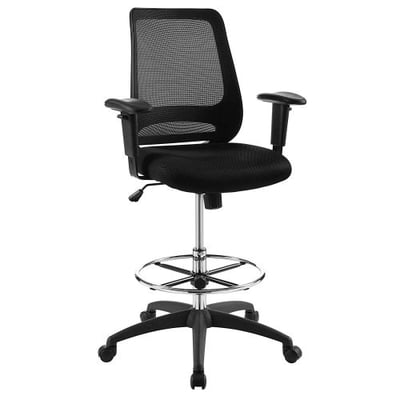 Modway Forge Mesh Drafting Chair Black