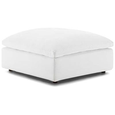 Modway Commix Down-Filled Overstuffed Upholstered Sectional Sofa Ottoman in White