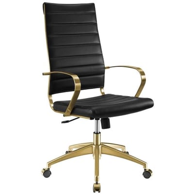Modway Jive Gold Stainless Steel Executive Managerial Tall Swivel Highback Office Chair1