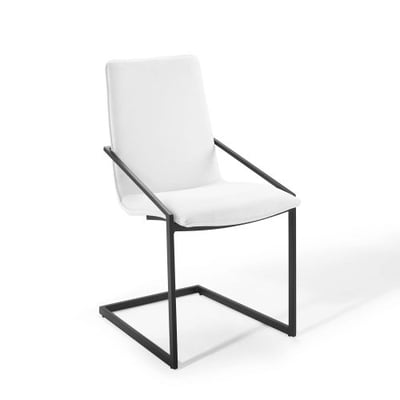 Pitch Upholstered Fabric Dining Armchair, Black White