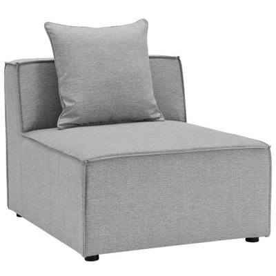 Modway EEI-4209-GRY Saybrook Patio Sectional Armless Chair in Gray