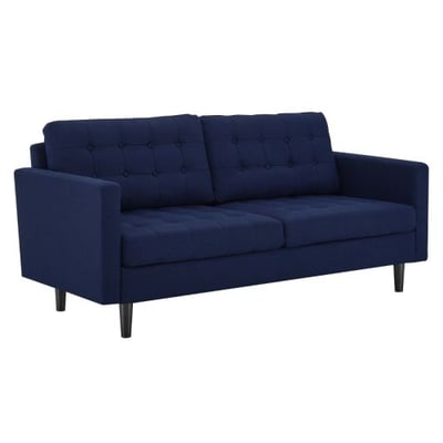 Exalt Tufted Fabric Sofa, Royal Blue