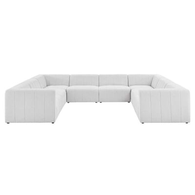 Bartlett Upholstered Fabric 8-Piece Sectional Sofa, Ivory