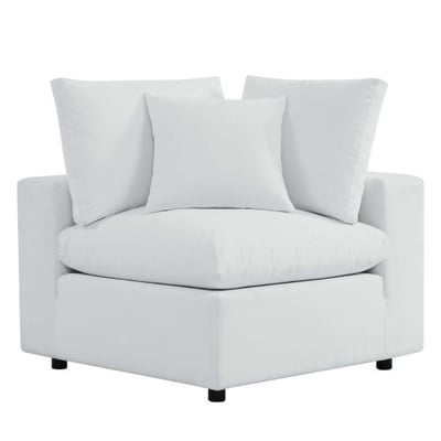Commix Sunbrella® Outdoor Patio Corner Chair, White