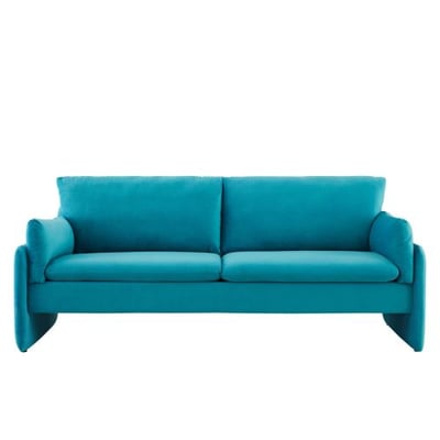 Indicate Performance Velvet Sofa, Blue