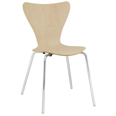 Modway Ernie Dining Side Chair in Natural Wood