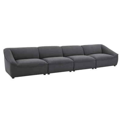 Modway EEI-5408-CHA Sectional, 4 Piece Set, Charcoal