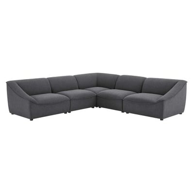 Modway EEI-5410-CHA Sectional, 5 Piece Set, Charcoal