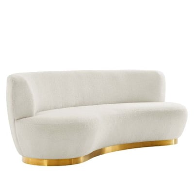 Kindred Upholstered Fabric Sofa, Gold Ivory