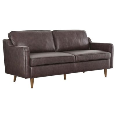 Impart Genuine Leather Sofa, Brown