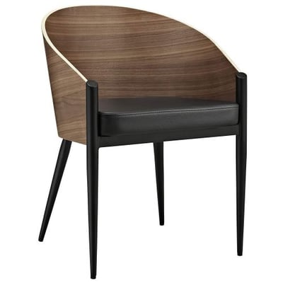 Modway Cooper Dining Wood Armchair in Walnut